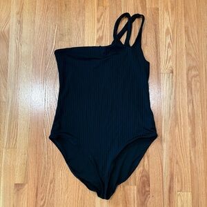 Aerie One Shoulder Ribbed Swimsuit XXL Long